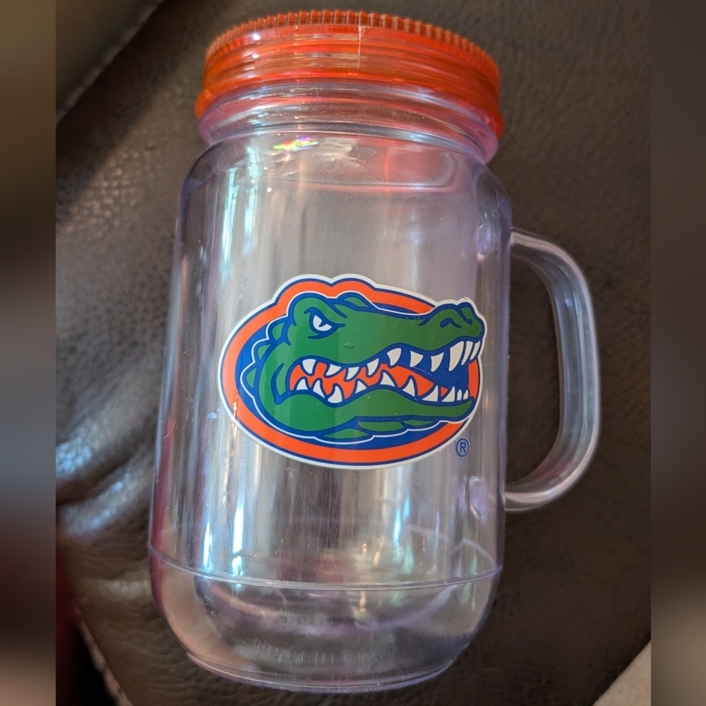 Gators Mason jar style cup no straw